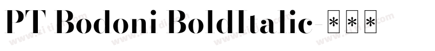 PT Bodoni BoldItalic字体转换